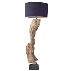 Lampa stojąca podłogowa z Kawałka drewna tekowego 180cm